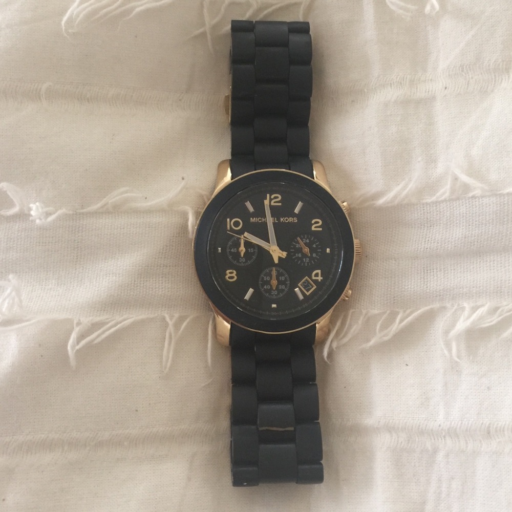 Michael Kors Black and Gold Women's Watch